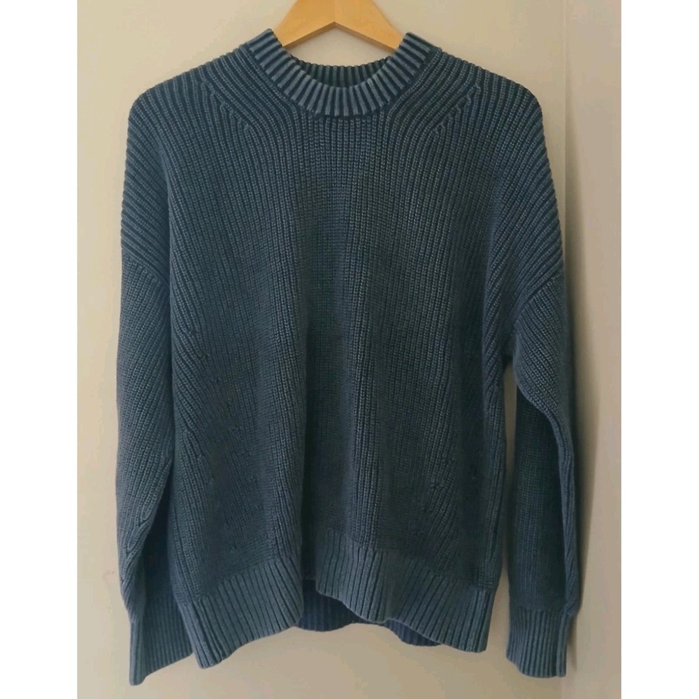 Faherty Fisherman Sunwashed Crewneck Sweater Size XL Organic Cotton Chunky Knit